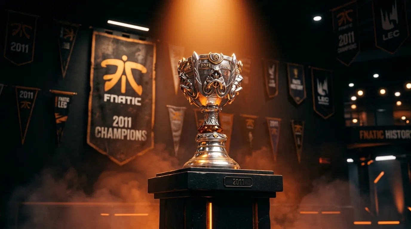Equipo Fnatic con su trofeo del primer campeonato mundial de League of Legends