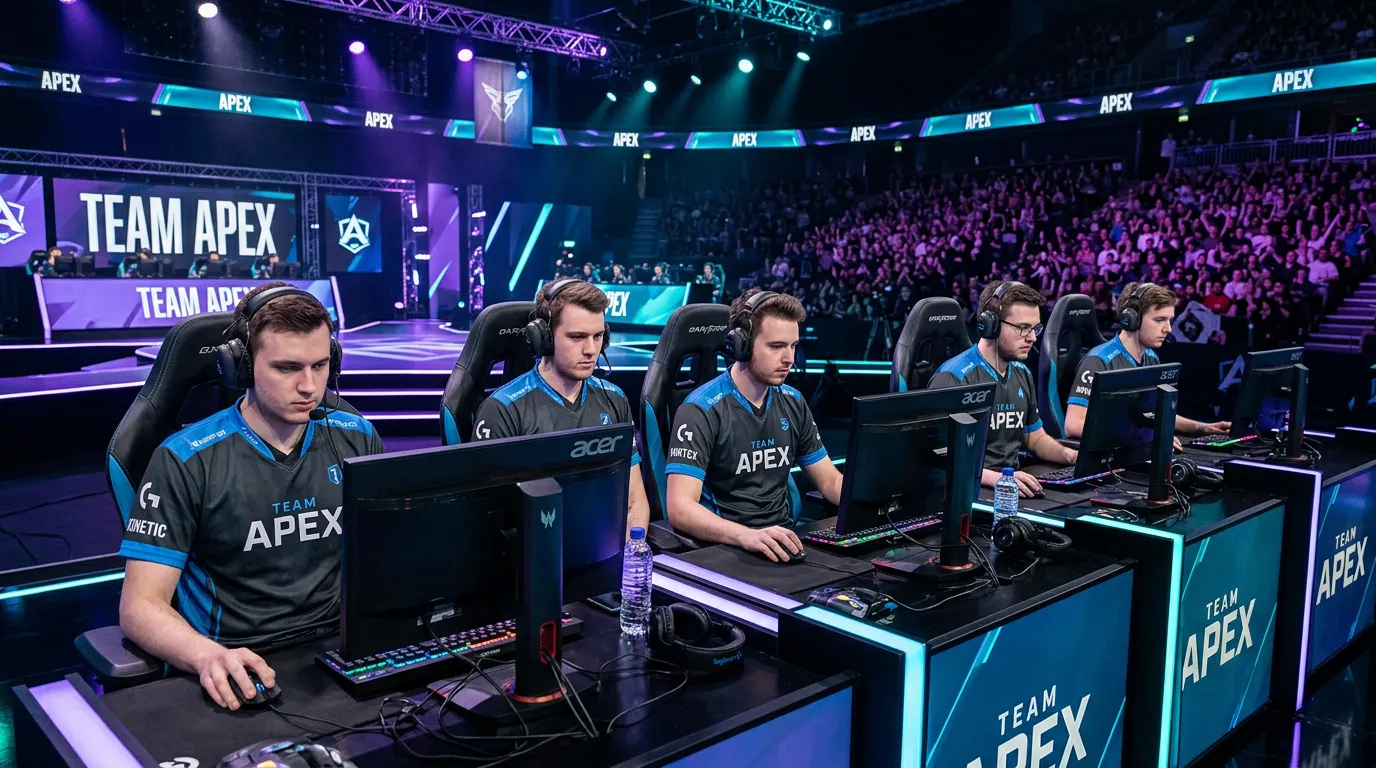 Cinco jugadores profesionales de LoL representando cada rol en la Grieta del Invocador